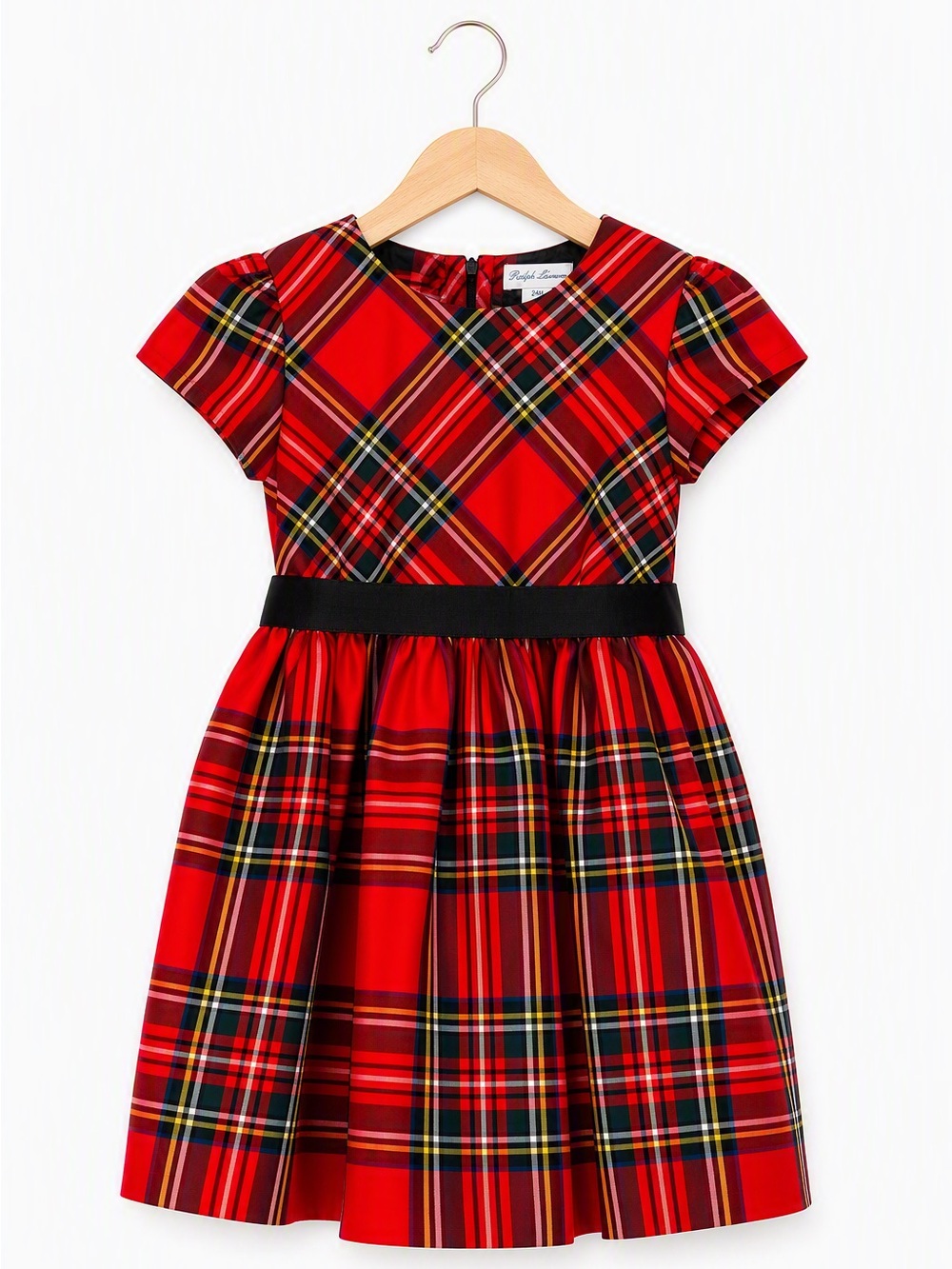 Ralph Lauren Toddler Girls Red Tartan Plaid Holiday Dress 24M Festive Formal